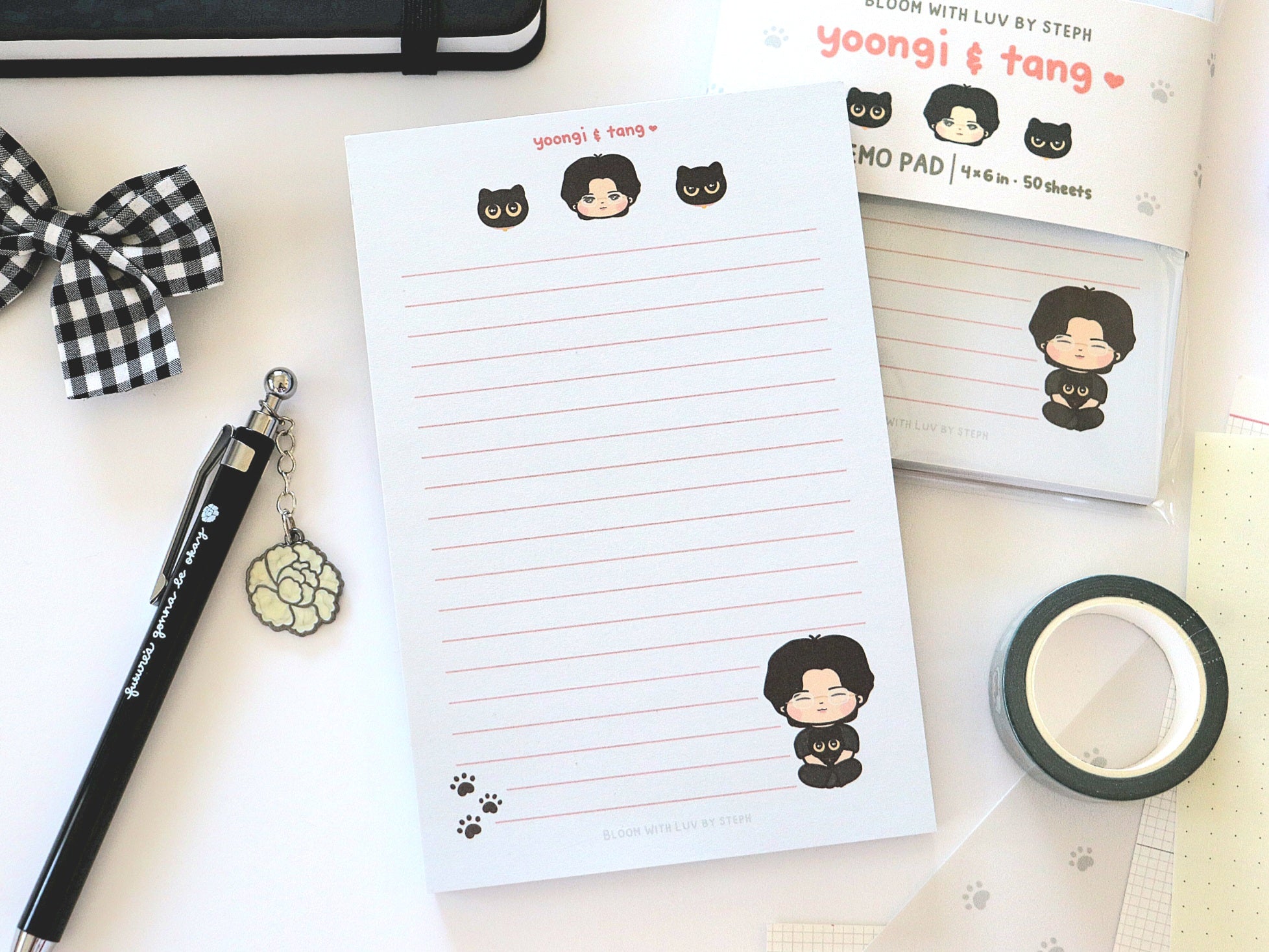 Yoongi and Tang Memo Pad – Bloom With Luv