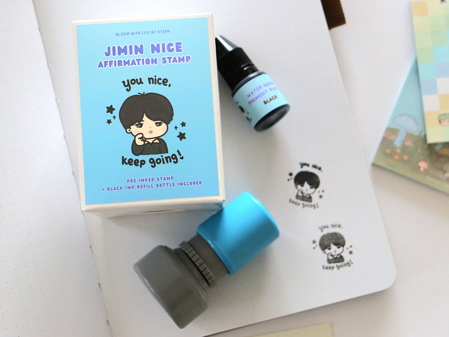 Jimin Nice Affirmation Self-Ink Stamp Set