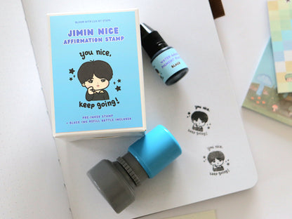 Jimin Nice Affirmation Self-Ink Stamp Set
