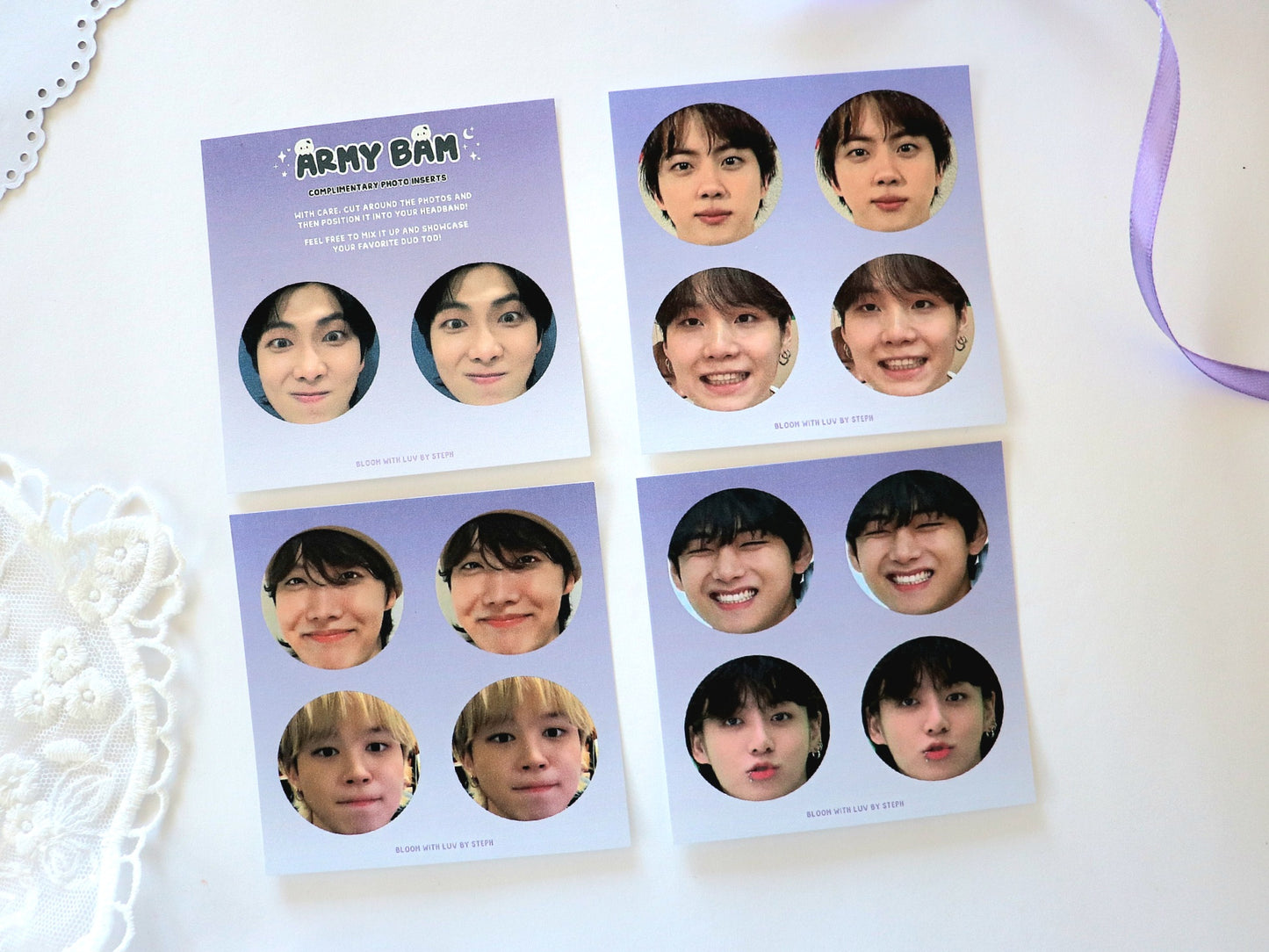 [PRE-ORDER] ARMY Bam Photo Plush Headband | Est. Ship Date: April - May 2026 (read description)