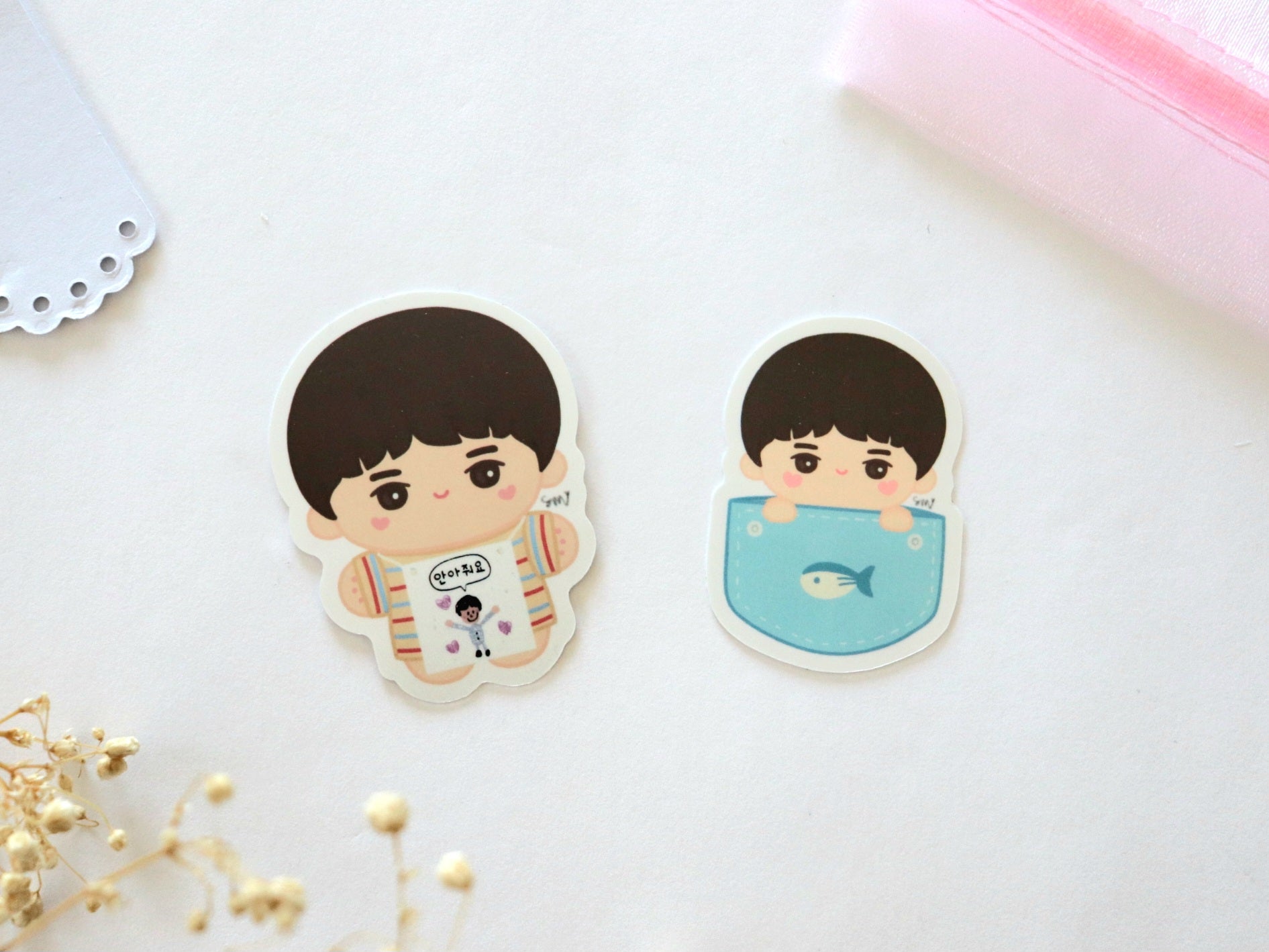 Hug Men Sticker Pocket-sized Hug Me Jinnie Mini Sticker Set – Bloom With Luv