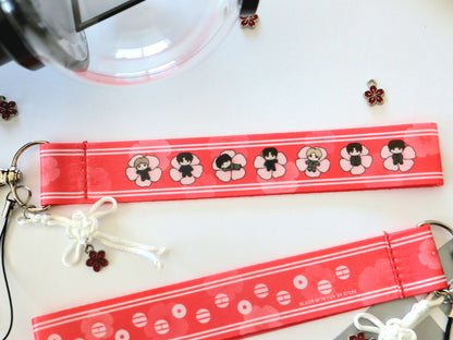 Mugunghwa (Hibiscus) Wrist Strap Lanyard Keychain