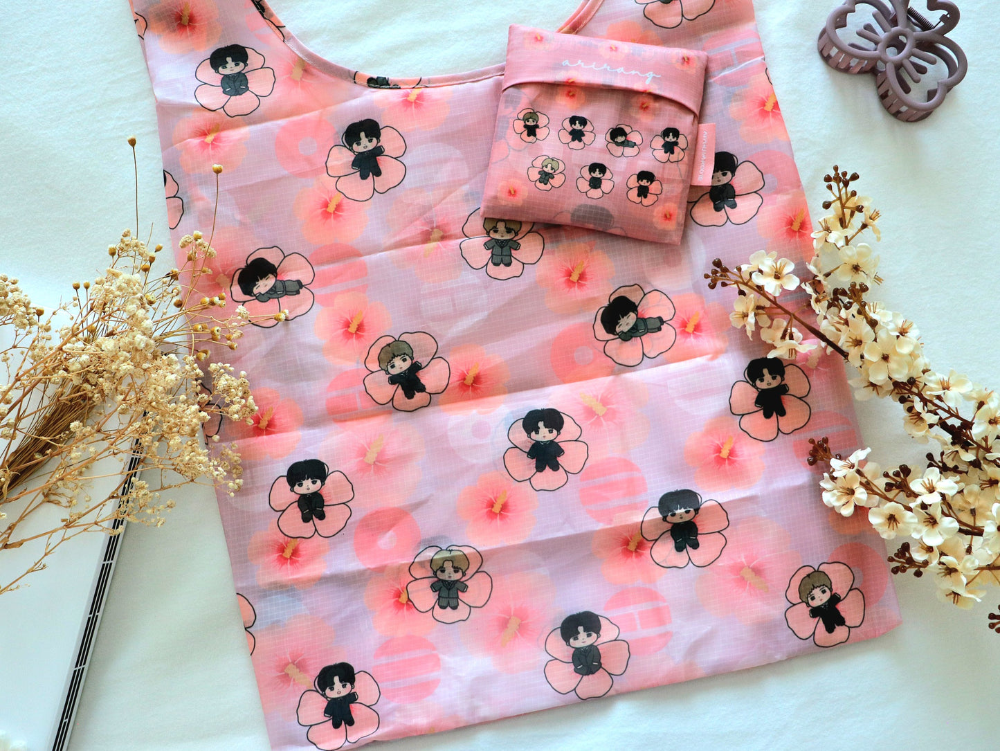 Mugunghwa (Hibiscus) Reusable Eco Bag