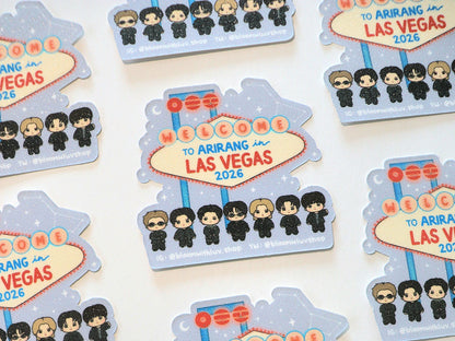 Welcome to Arirang in Vegas Glitter Vinyl Sticker