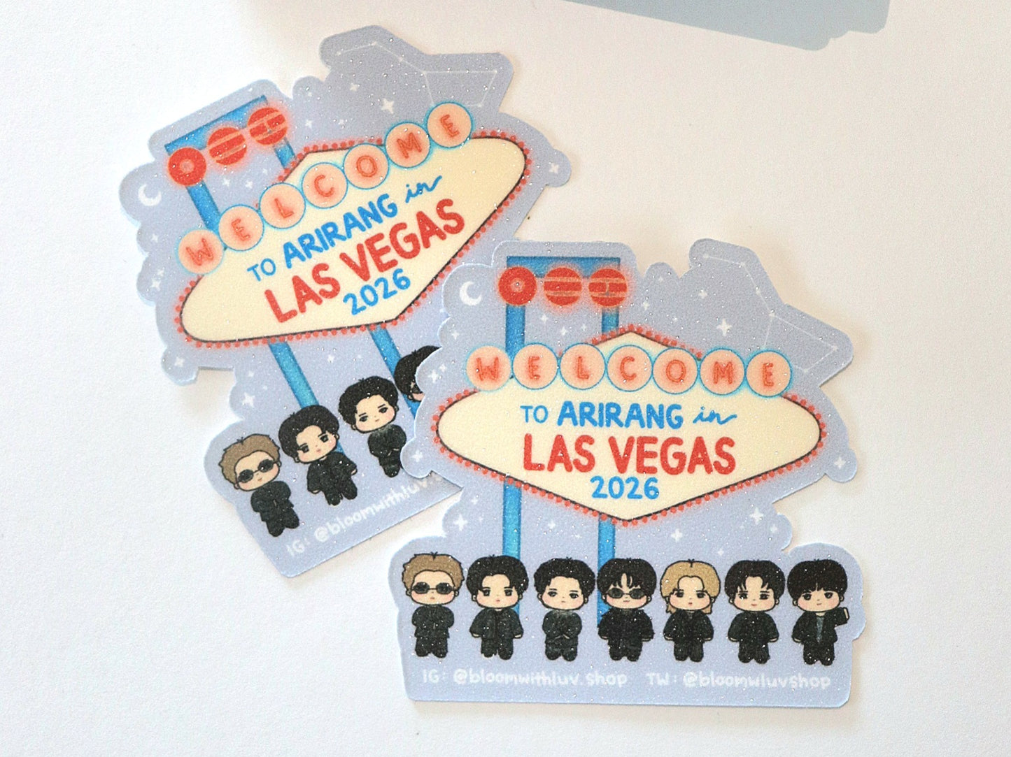 Welcome to Arirang in Vegas Glitter Vinyl Sticker