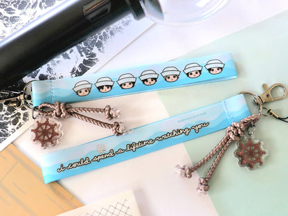 Swim Wrist Strap Lanyard Keychain