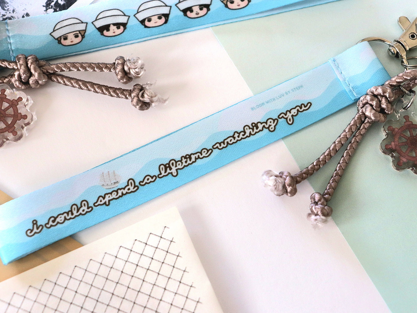 Swim Wrist Strap Lanyard Keychain