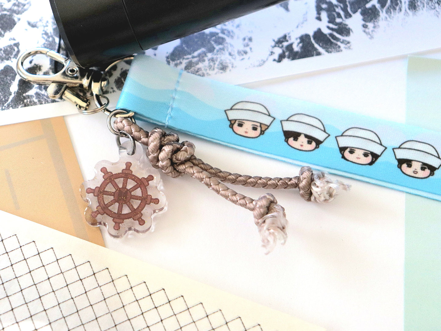Swim Wrist Strap Lanyard Keychain