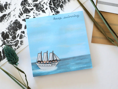 Keep Swimming Sticky Notes Pad