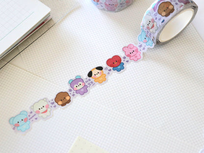 ARMY's Mini Friends Die Cut Washi Tape
