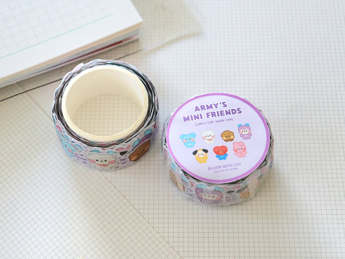 ARMY's Mini Friends Die Cut Washi Tape