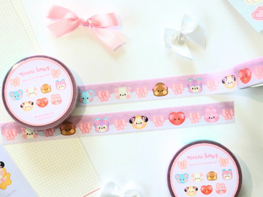 Minini Bows Glitter Washi Tape