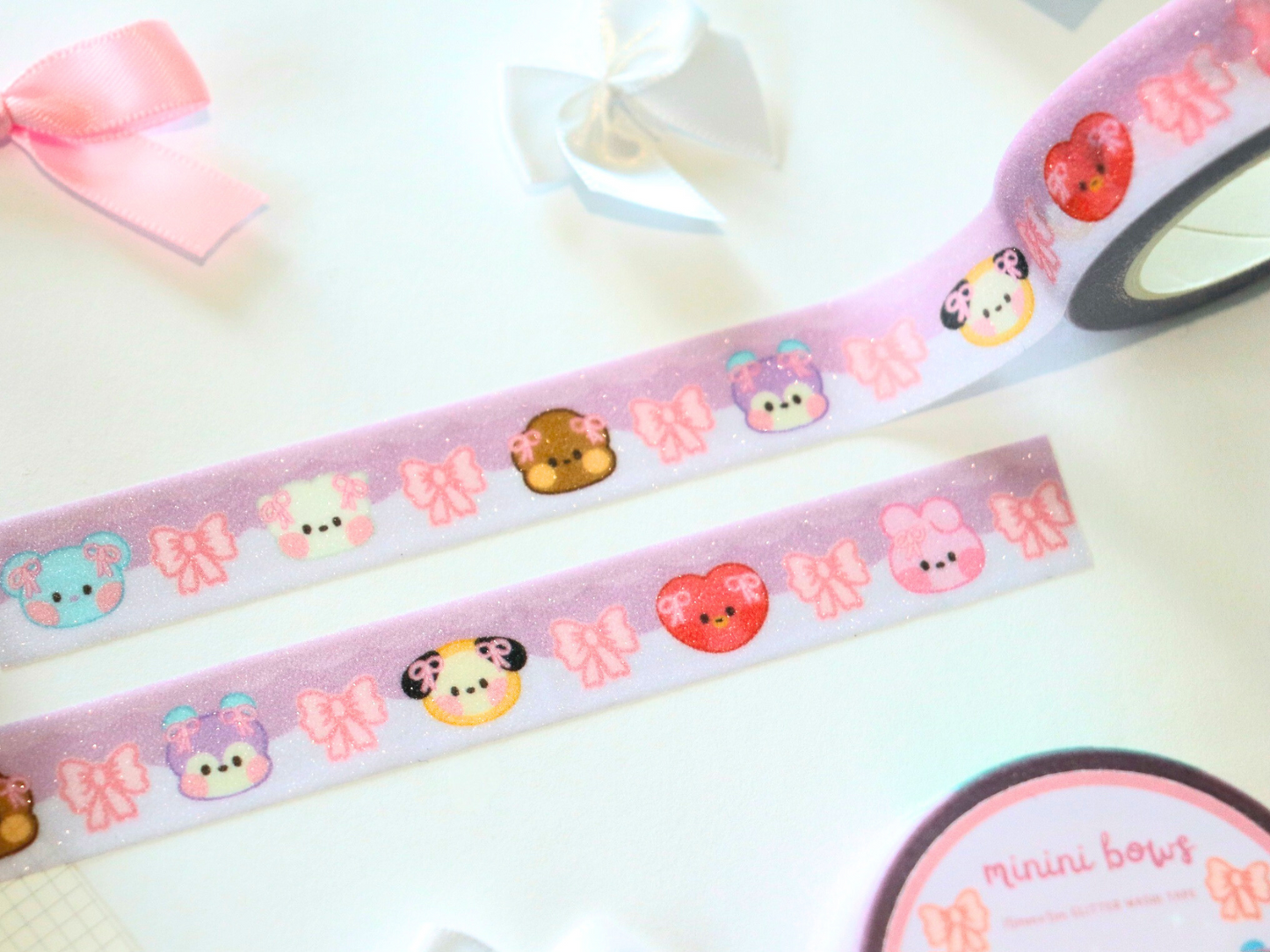 Minini Bows Glitter Washi Tape