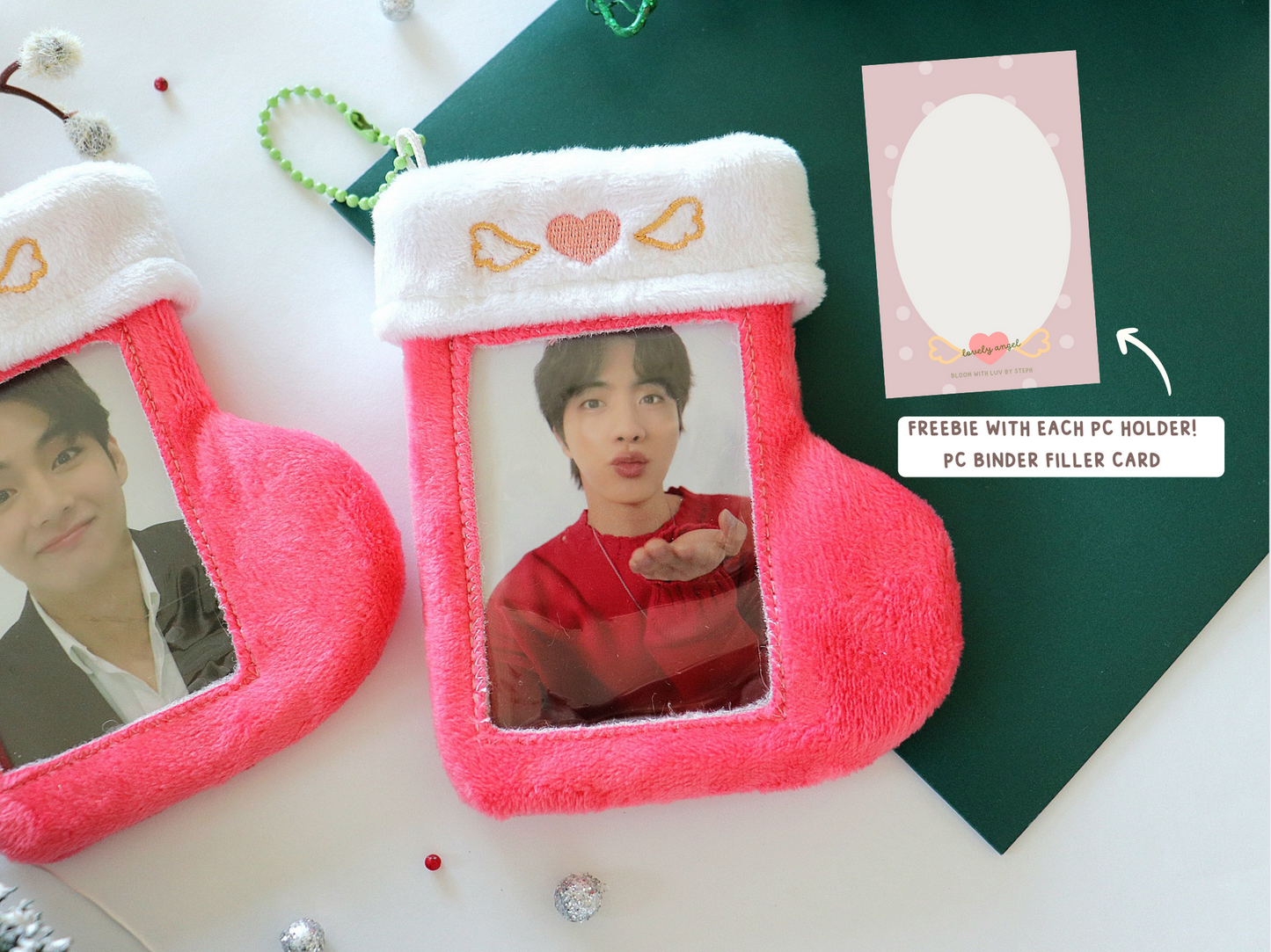 Lovely Angel Stocking Plush Photocard Holder