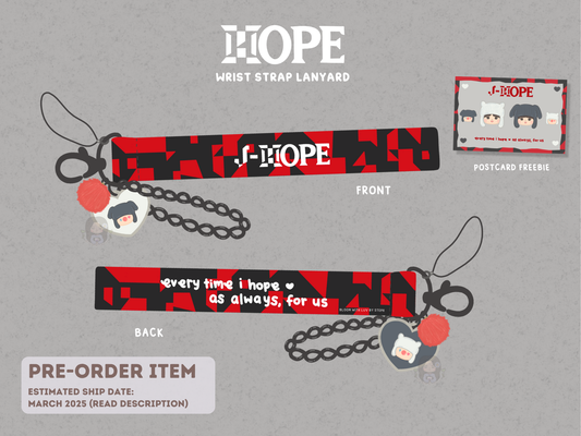 [PRE-ORDER] HOPE Wrist Strap Lanyard Keychain | Est. Ship Date: March 2025 (read description)