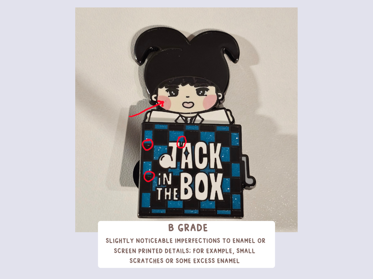 J-HOPE Jack in the Box Sliding Glitter Enamel Pin