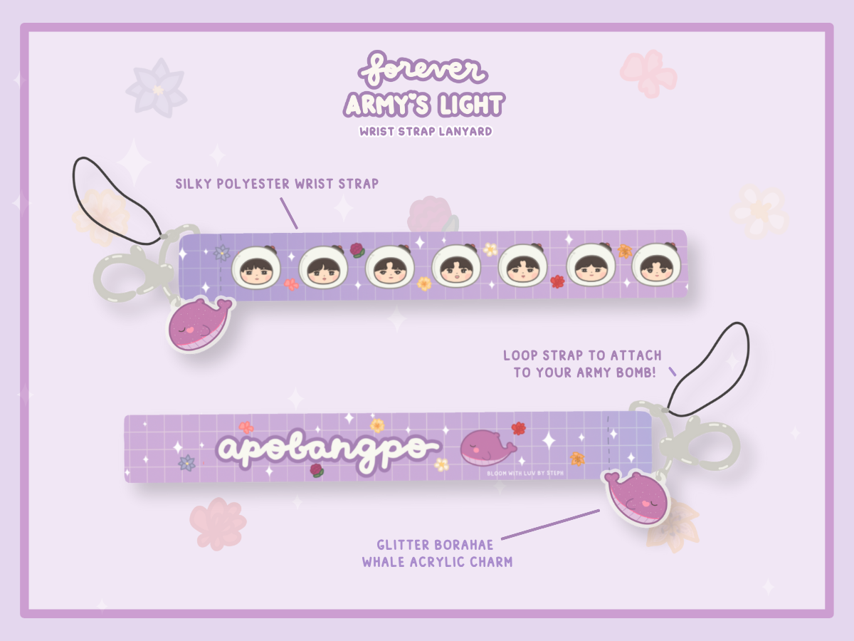 [PRE-ORDER] Forever ARMY's Light Wrist Strap Lanyard Keychain | Est. Ship Date: late July 2025 (read description)