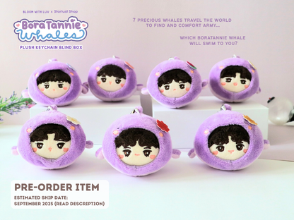 [PRE-ORDER] BoraTannie Whales Plush Keychain Blind Box - Bloom With Luv x Starlust Shop Collab | Est. Ship Date: September 2025