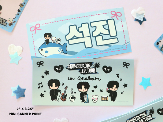 Run Seokjin EP Tour Anaheim Mini Banner Print