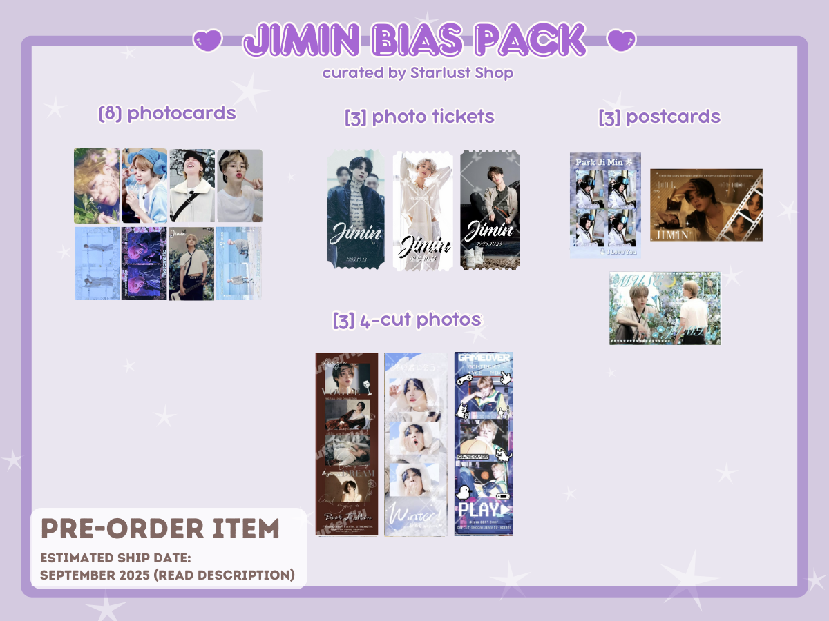 [PRE-ORDER] Bangtan Bias Packs - Bloom With Luv x Starlust Shop Collab | Est. Ship Date: September 2025