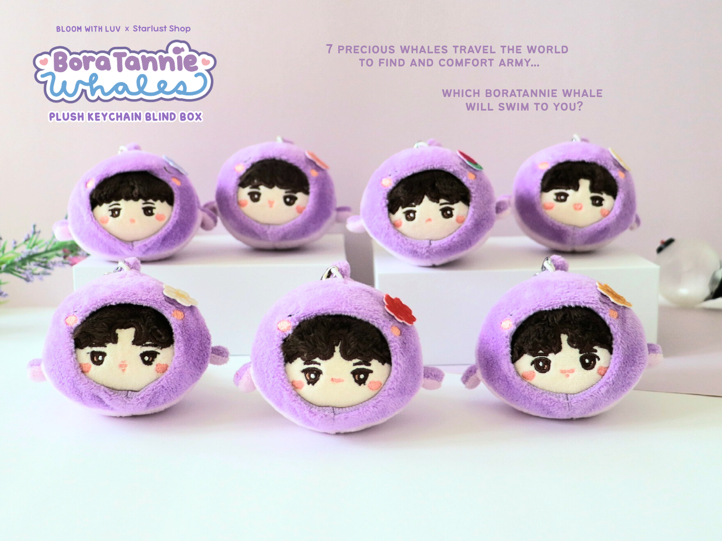 BoraTannie Whales Plush Keychain Blind Box - Bloom With Luv x Starlust Shop Collab