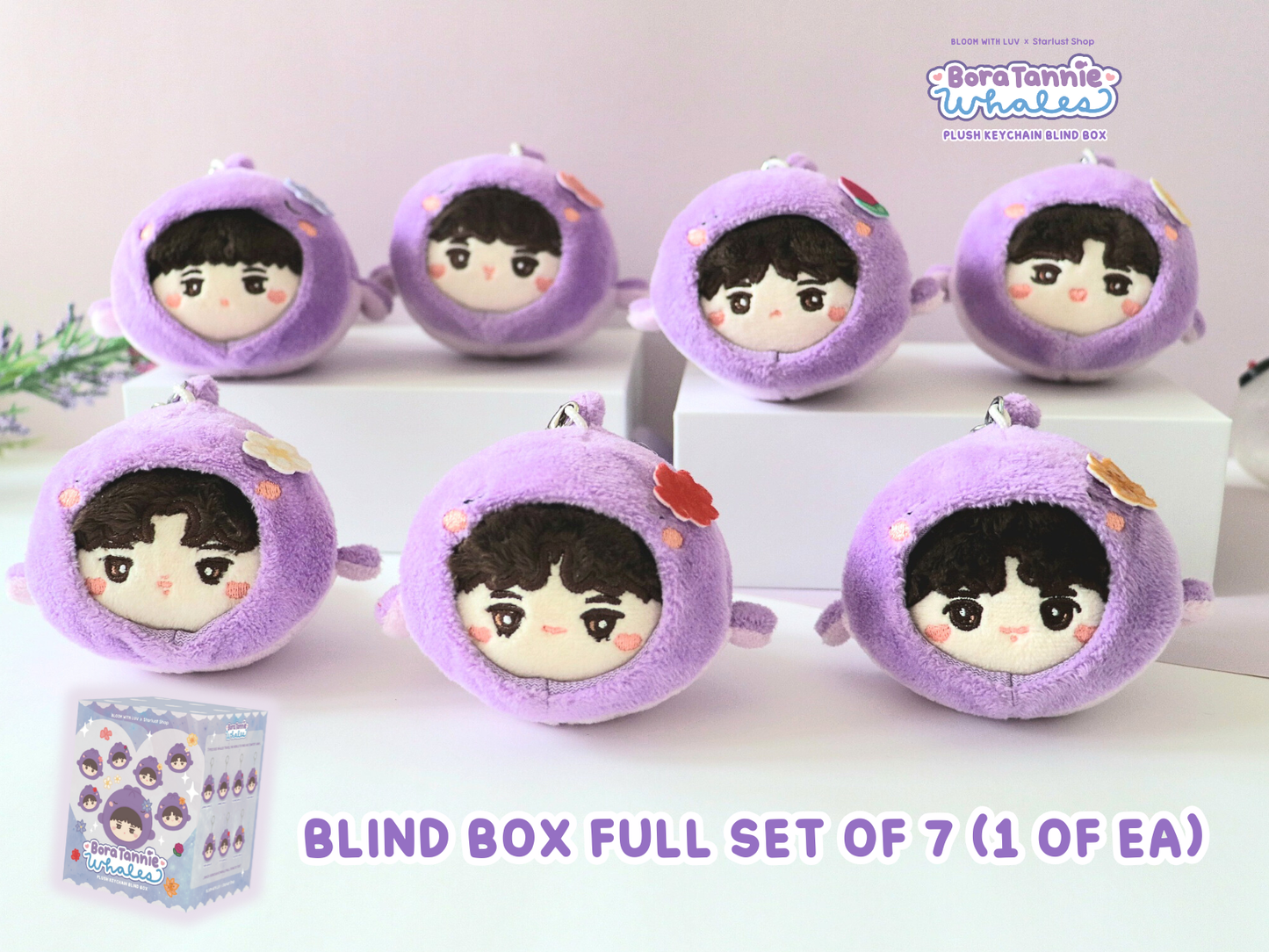 BoraTannie Whales Plush Keychain Blind Box - Bloom With Luv x Starlust Shop Collab