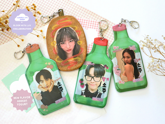 Korean Food Soju and Corn Dog Photocard Holders - Lovely St. Shop x Bloom With Luv Collab