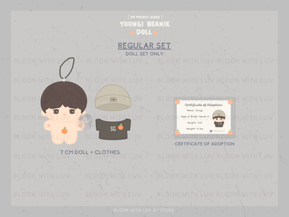 Pocket-Sized Yoongi Beanie Doll