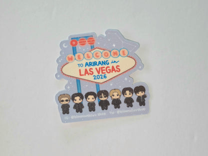 Welcome to Arirang in Vegas Glitter Vinyl Sticker