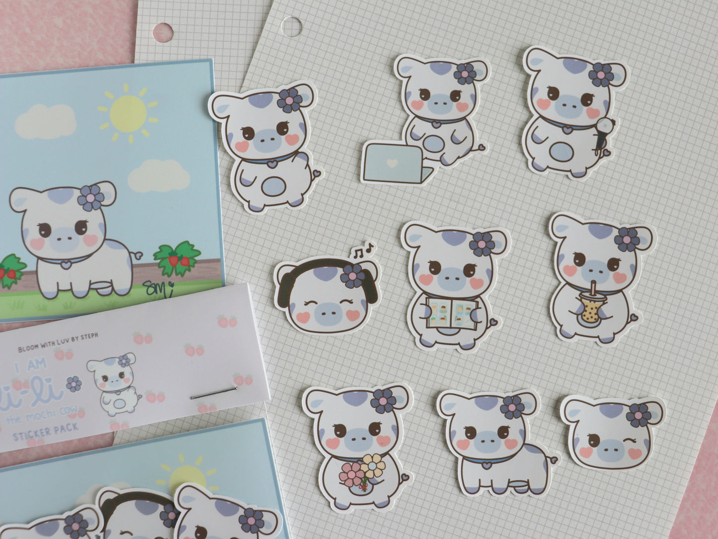 I Am Li-Li the Mochi Cow Sticker Pack