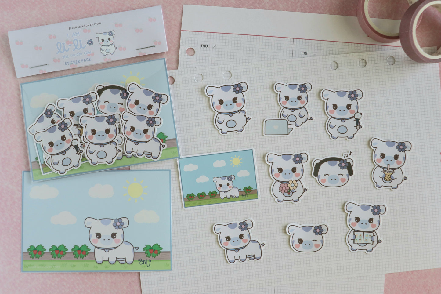 I Am Li-Li the Mochi Cow Sticker Pack