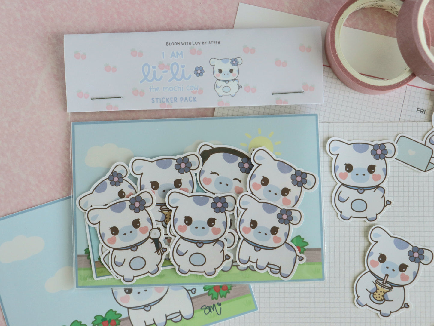 I Am Li-Li the Mochi Cow Sticker Pack