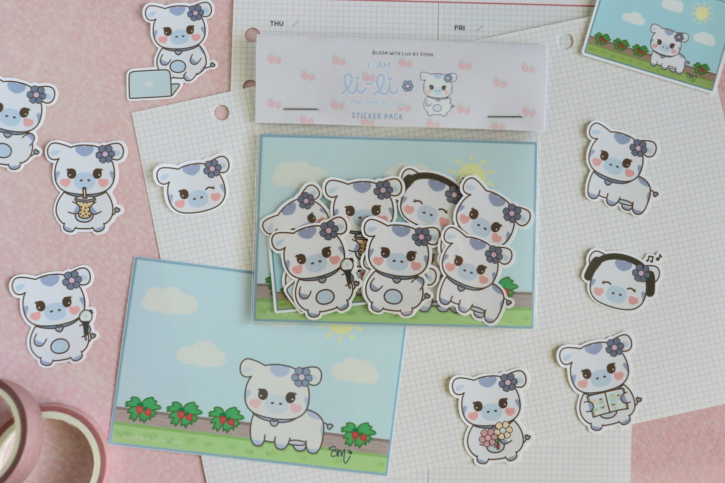 I Am Li-Li the Mochi Cow Sticker Pack