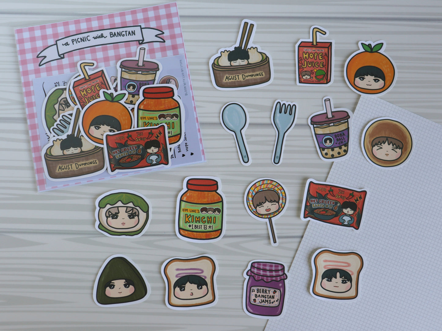 A Picnic with Bangtan Foodie Sticker Pack