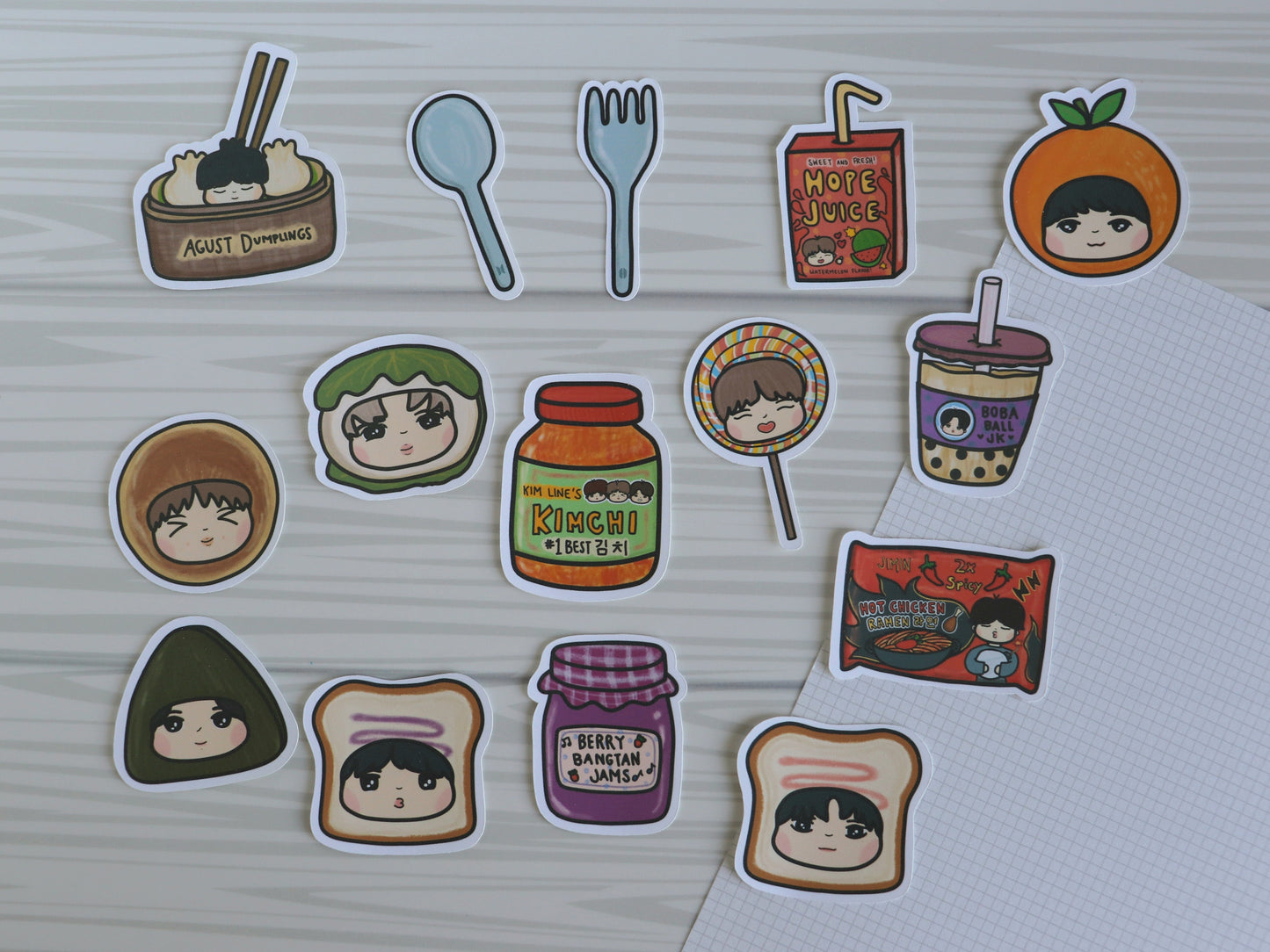 A Picnic with Bangtan Foodie Sticker Pack