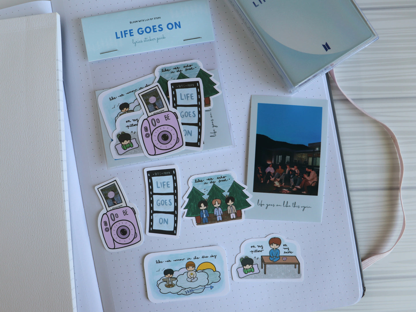 Life Goes On Lyrics Sticker Pack