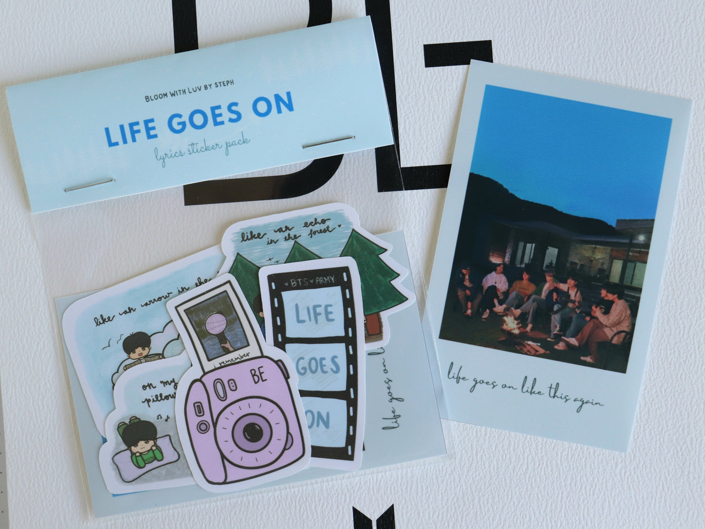 Life Goes On Lyrics Sticker Pack