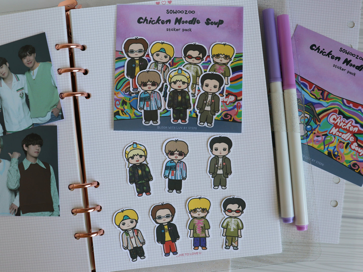 Chicken Noodle Soup Sowoozoo Muster Sticker Pack