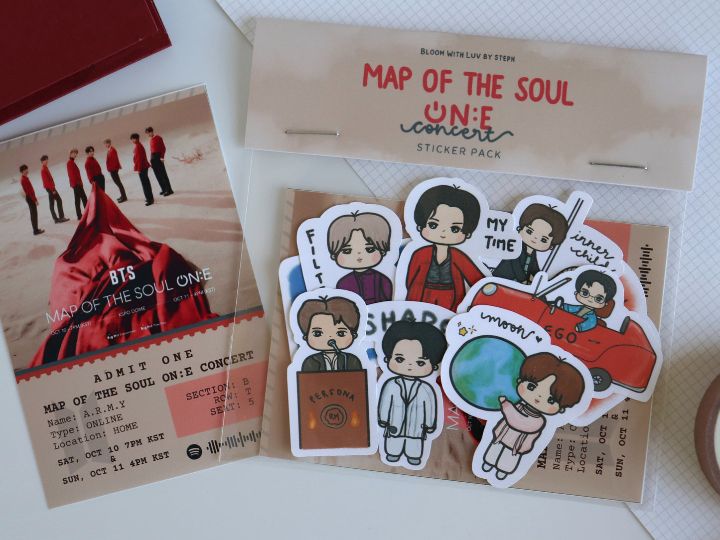 Map of the Soul (MOTS) ON:E Concert Sticker Pack