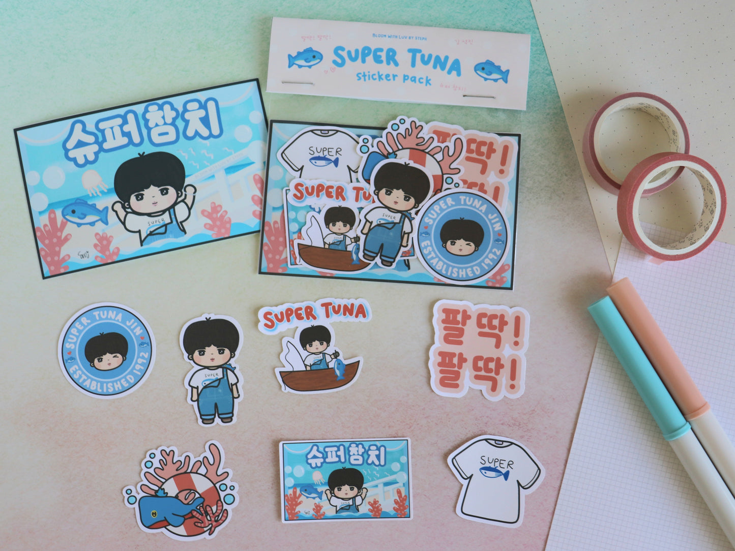 Jin Super Tuna Sticker Pack