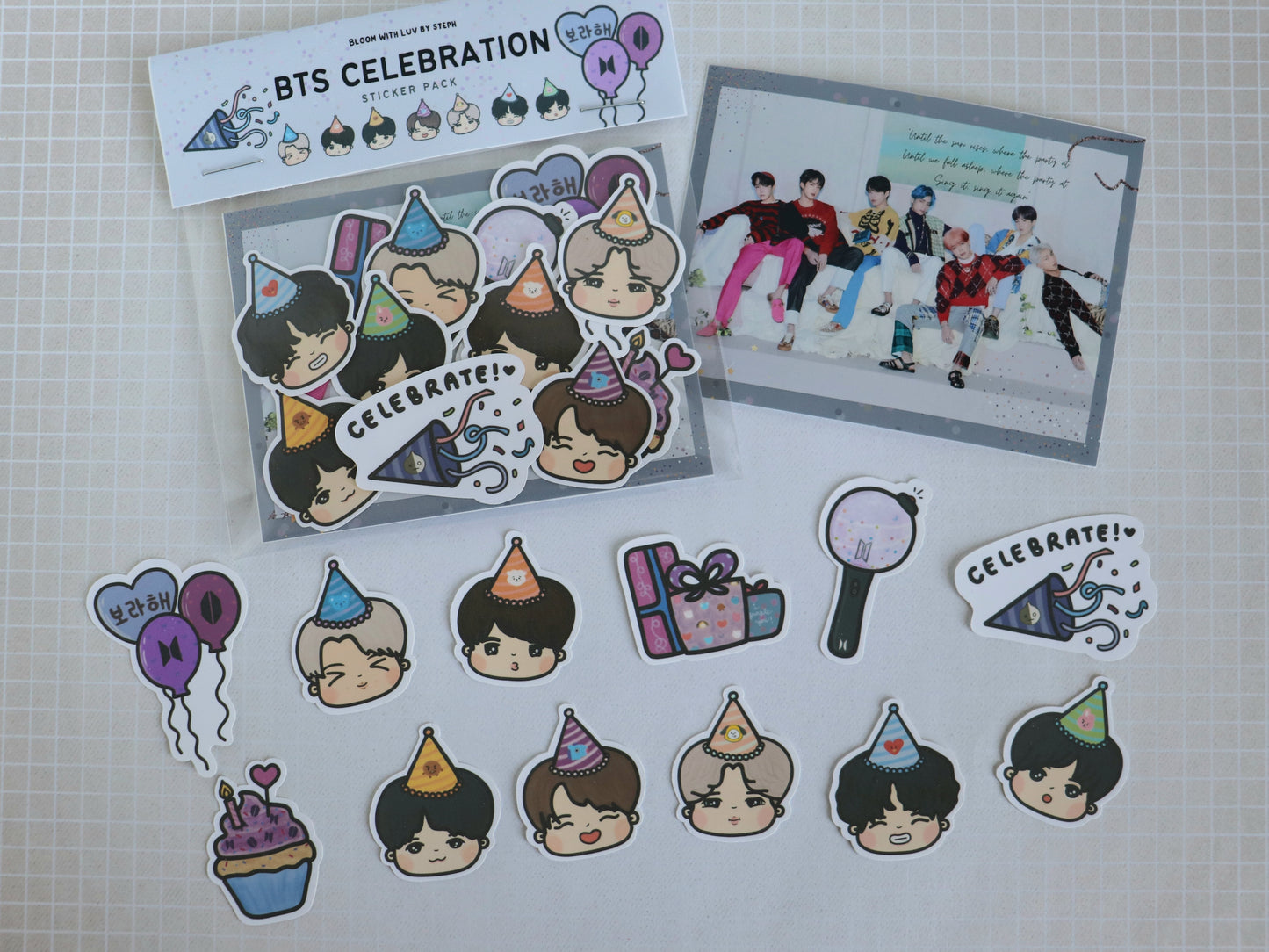 BTS Bangtan Celebration Party Sticker Pack