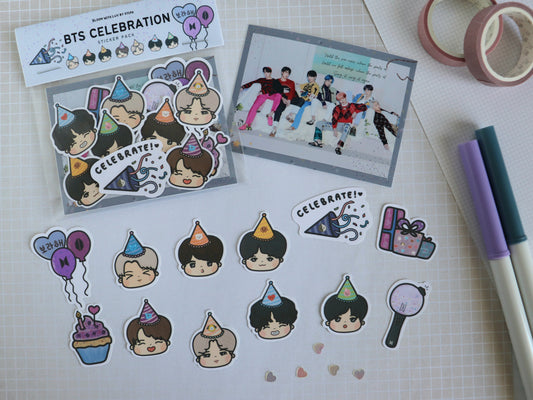 BTS Bangtan Celebration Party Sticker Pack