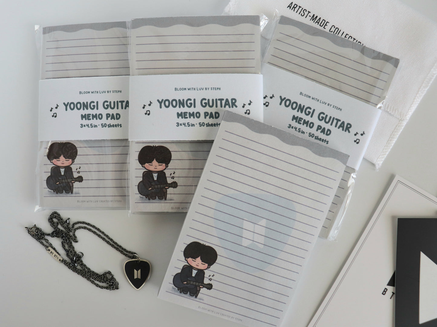 Yoongi Guitar Memo Pad