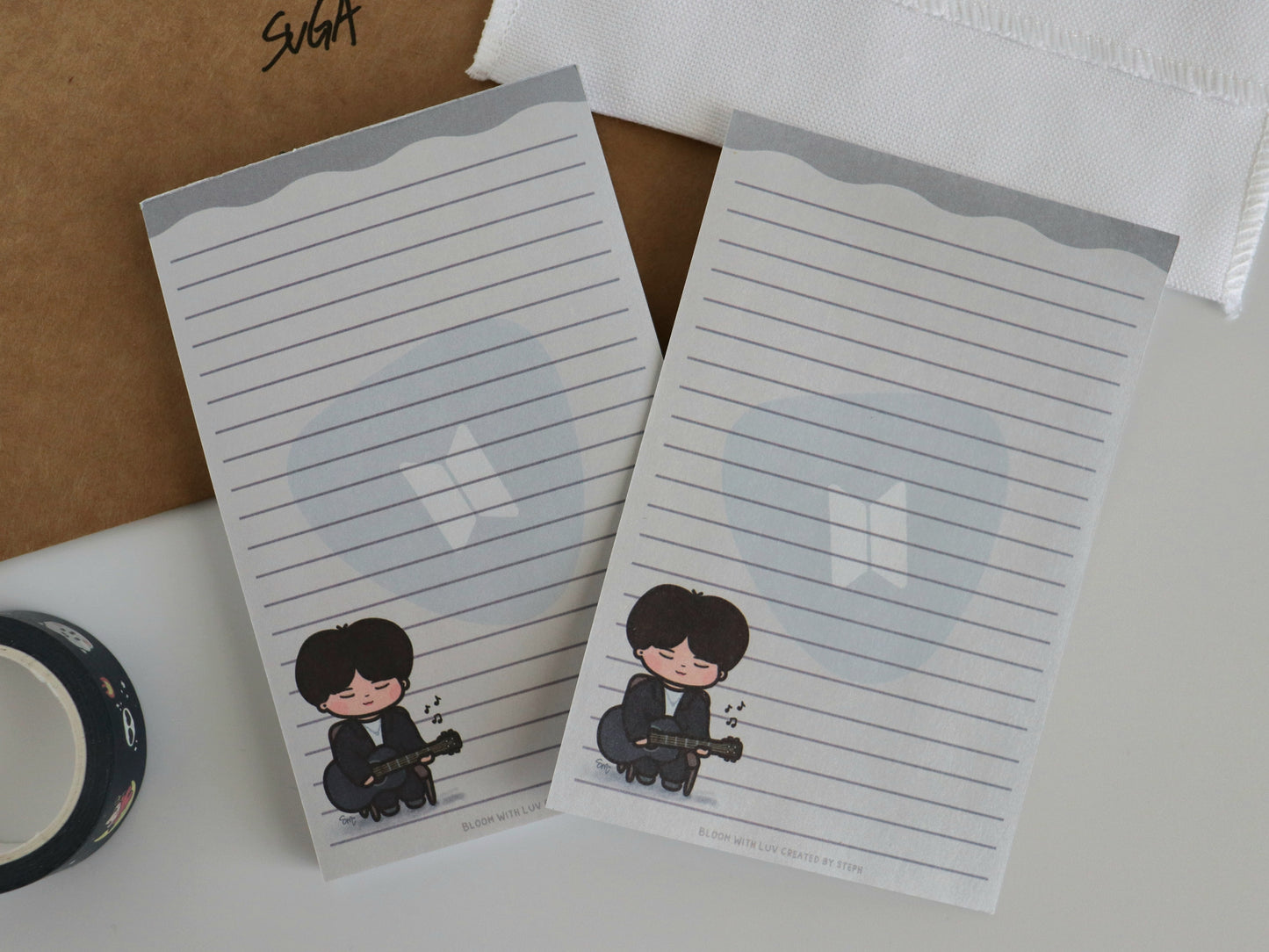 Yoongi Guitar Memo Pad