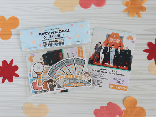 Permission to Dance on Stage in Los Angeles Concert Memorabilia Sticker Pack