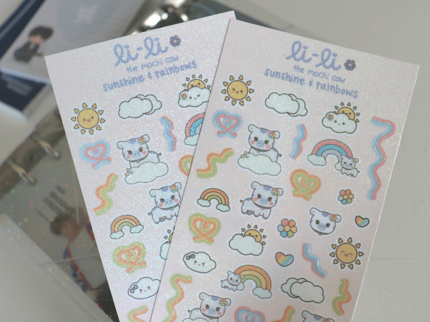 Li-Li Sunshine & Rainbows Glitter Deco Sticker Sheet