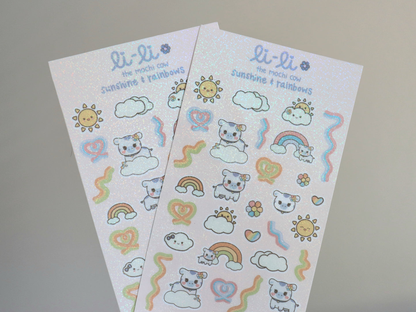 Li-Li Sunshine & Rainbows Glitter Deco Sticker Sheet