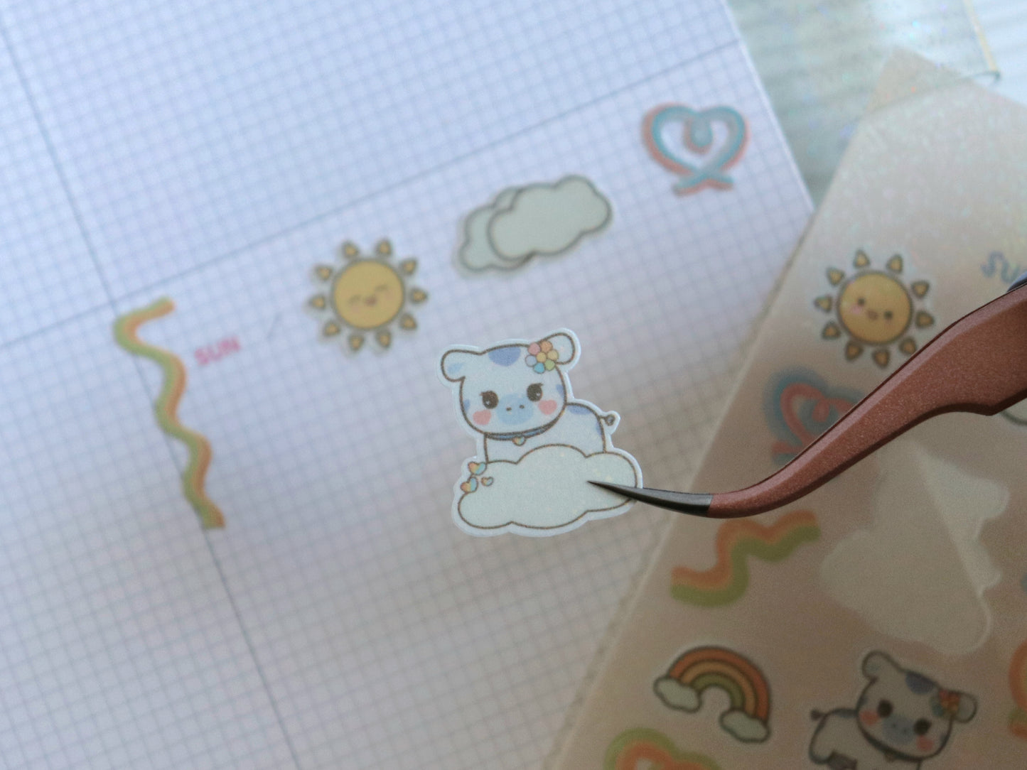 Li-Li Sunshine & Rainbows Glitter Deco Sticker Sheet