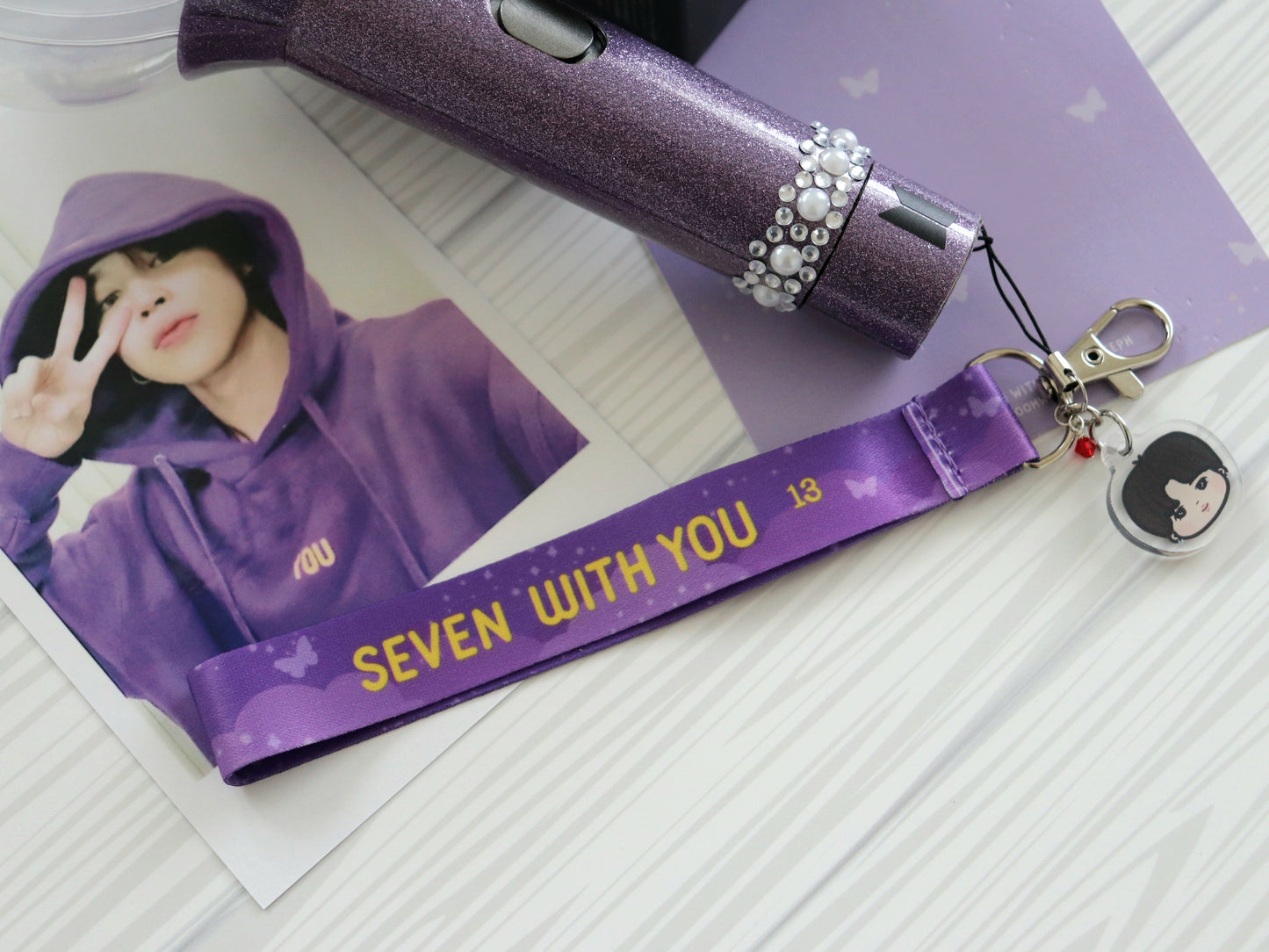 Jimin With You Wrist Strap Lanyard Keychain