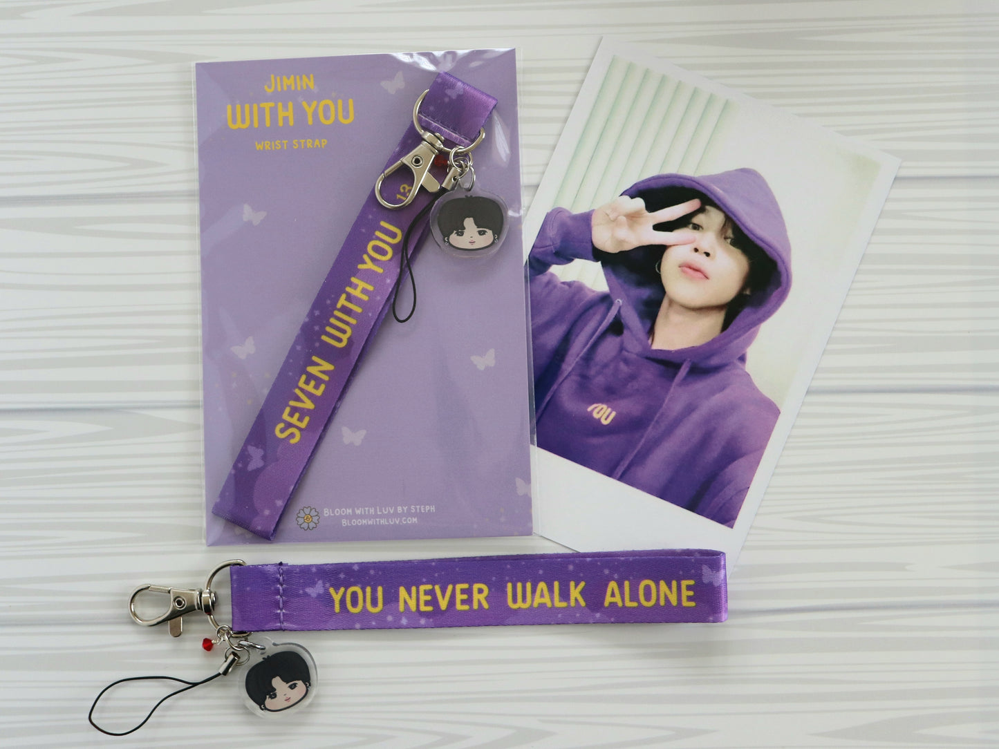 Jimin With You Wrist Strap Lanyard Keychain